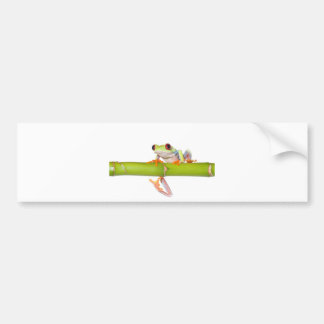 Autocollant De Voiture grenouille d'arbre observée par rouge