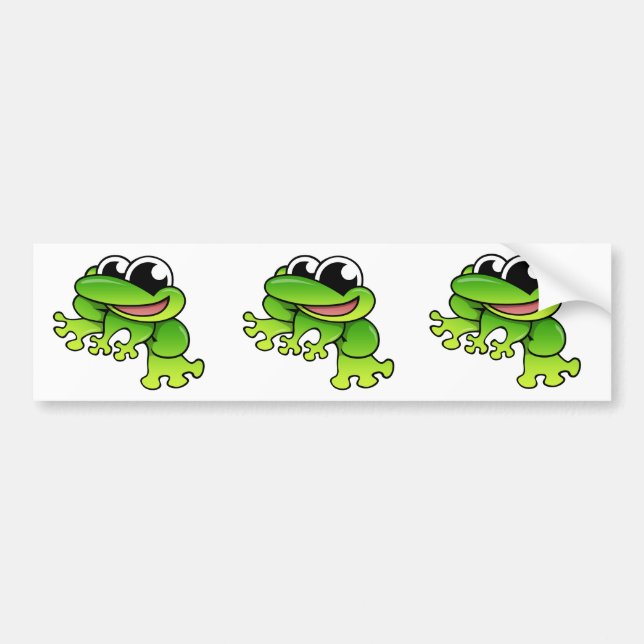 Autocollant De Voiture Grenouille de bande dessinée (Devant)
