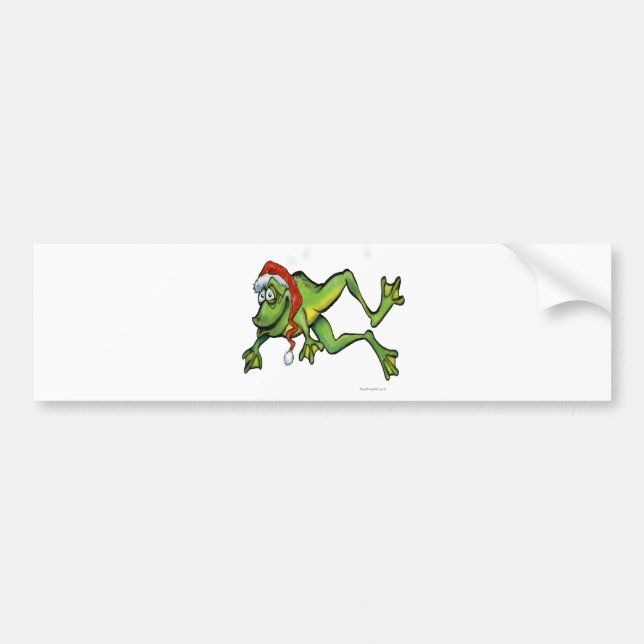 Autocollant De Voiture Grenouille de Noël (Devant)
