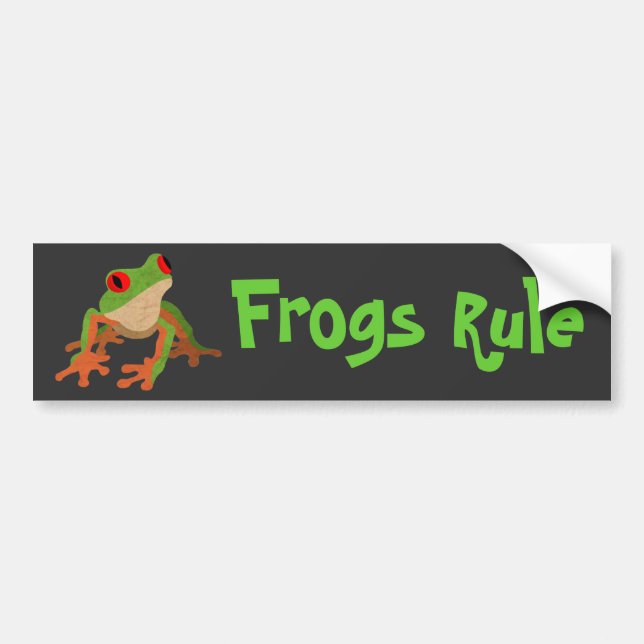 Autocollant De Voiture Grenouille des arbres rouges (Devant)