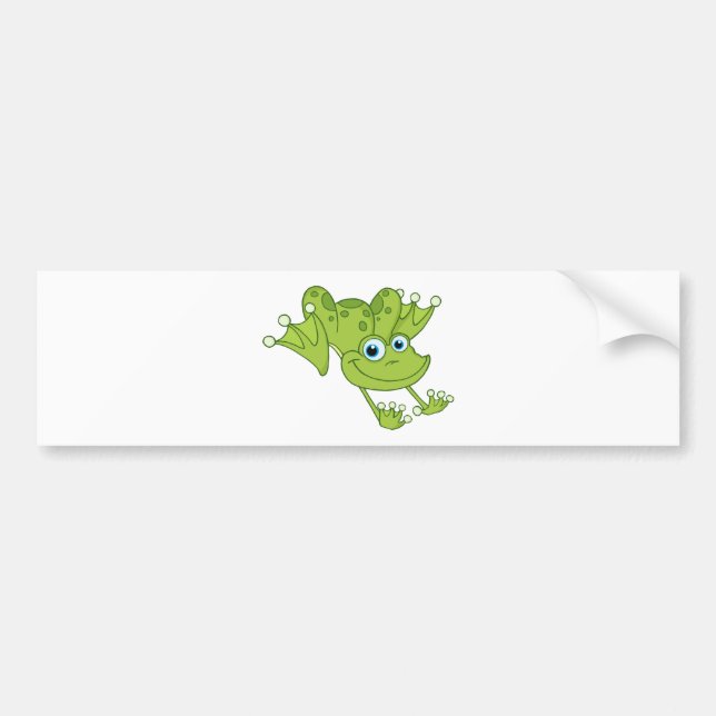 Autocollant De Voiture Grenouille heureuse de houblonnage (Devant)