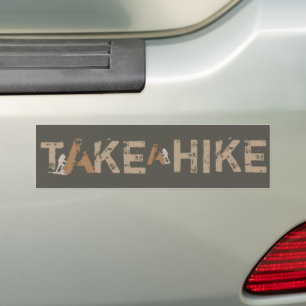 Autocollant De Voiture Grnge Take Hike Typographie