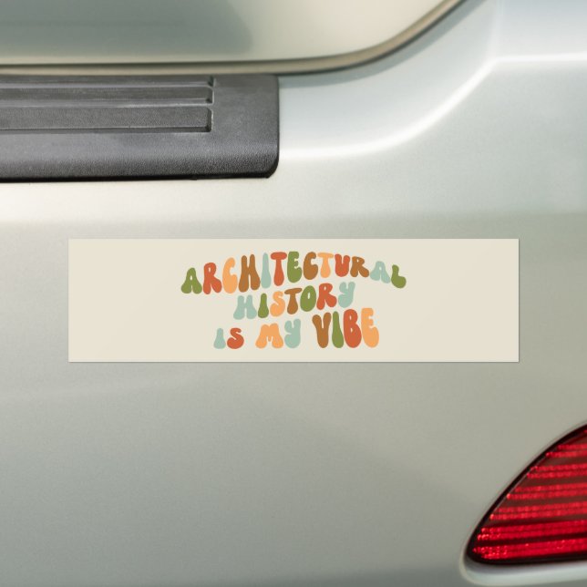 Autocollant De Voiture Groovy 1970s Art History Is My Vibe, Art Historian (En voiture)