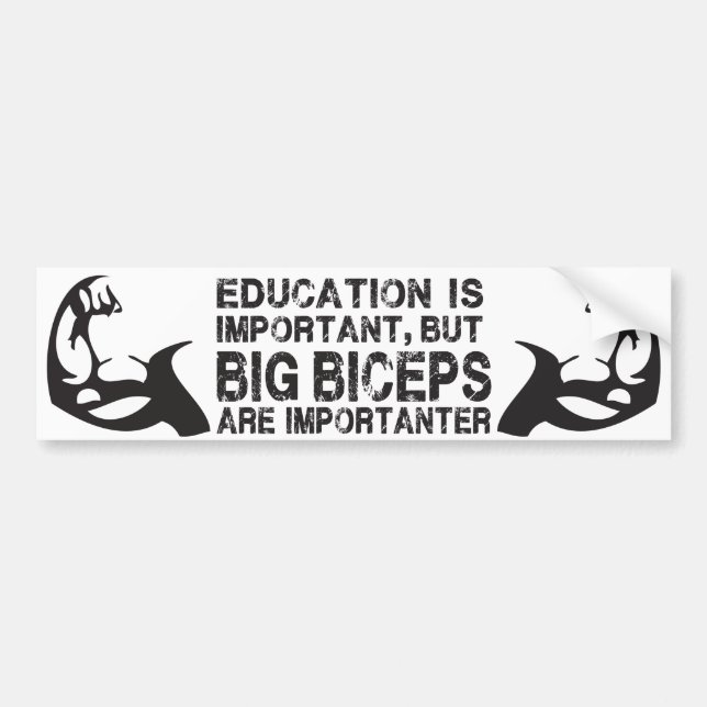 Autocollant De Voiture Gros Biceps sont importants - Drôle Sticker pare-c (Devant)