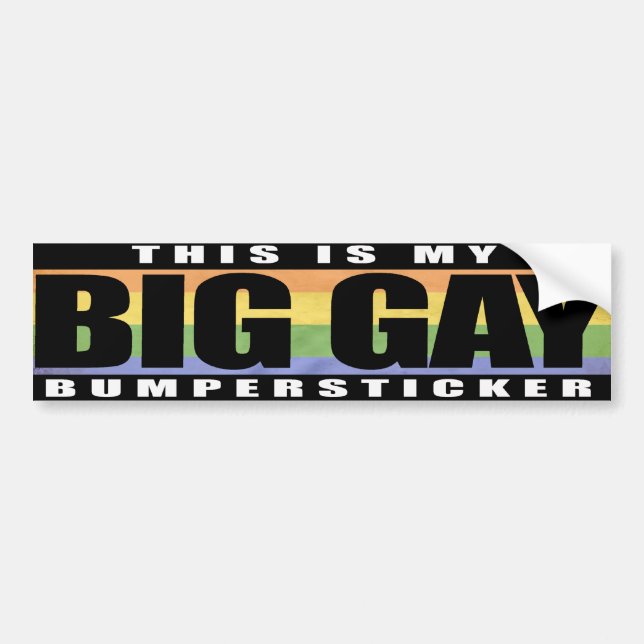 Autocollant De Voiture GROS GAY BUMPERSTICKER -.png (Devant)