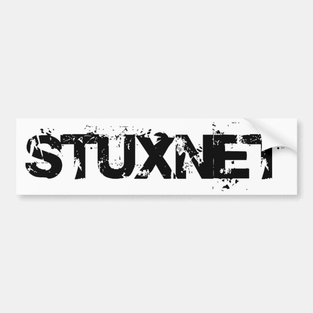 AUTOCOLLANT DE VOITURE GRUNGE DE STUXNET (Devant)