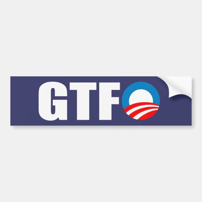 AUTOCOLLANT DE VOITURE GTFO (Devant)