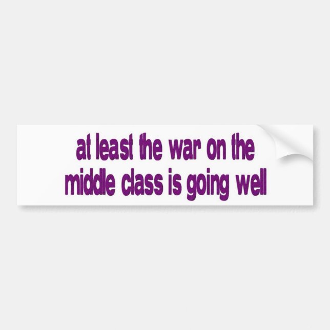Autocollant De Voiture guerre de classe moyenne (Devant)
