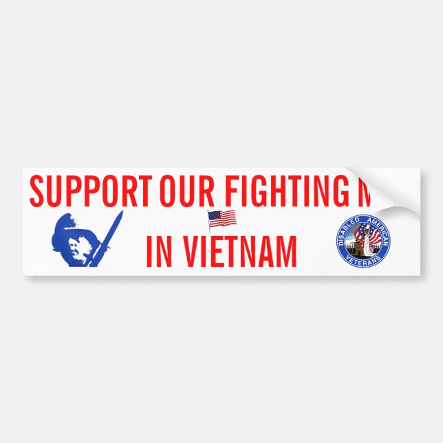 AUTOCOLLANT DE VOITURE GUERRE DU VIETNAM (Devant)