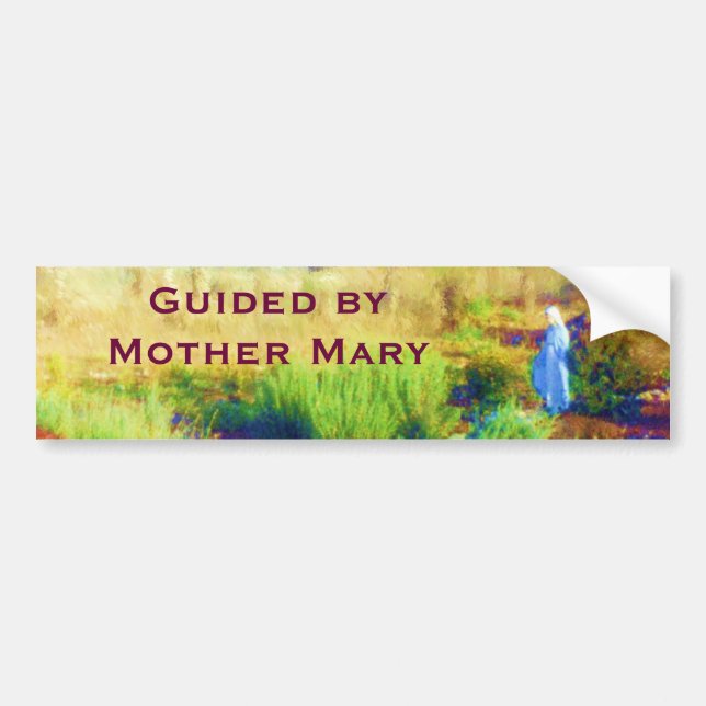 Autocollant De Voiture Guidé par le bumpersticker de Mary de mère (Devant)