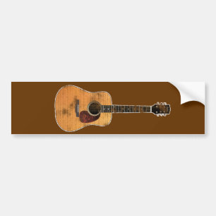 Autocollant De Voiture Guitare acoustique horizontale (en détresse)