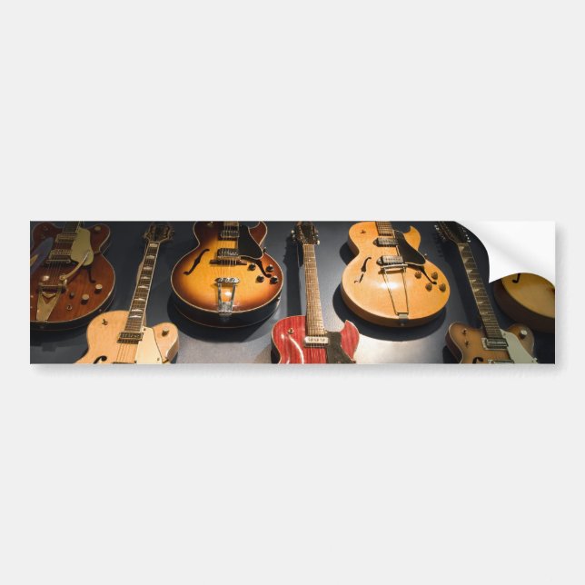 Autocollant De Voiture Guitares vintages (Devant)