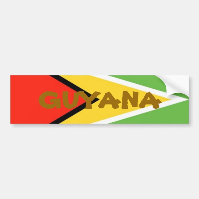 Autocollant De Voiture Guyane-Drapeau, GUYANE (Devant)
