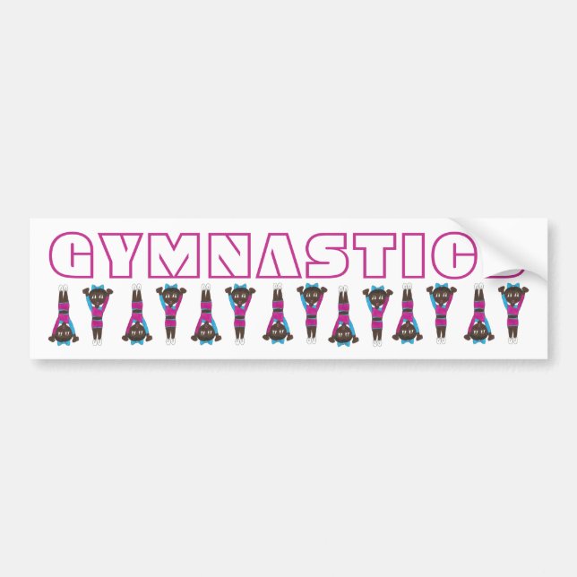 Autocollant De Voiture Gymnastique Tumbling Gymnaste Gym Maman Entraîneur (Devant)
