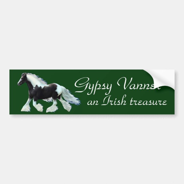 Autocollant De Voiture Gypsy Vanner à Irish treasure (Devant)