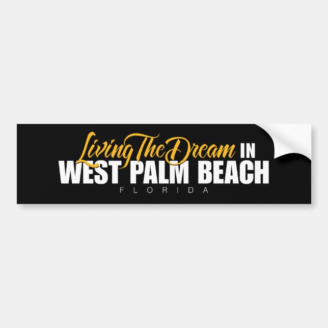 Autocollant De Voiture Habitant le rêve dans West Palm Beach (Devant)