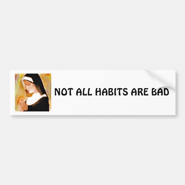 Autocollant De Voiture Habitudes de nonne (Devant)