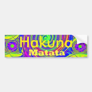 Autocollant De Voiture Hakuna Matata - Conception de tourbillons aux coul