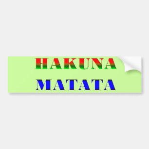 Autocollant De Voiture Hakuna Matata/expression africaine pour le cadeau