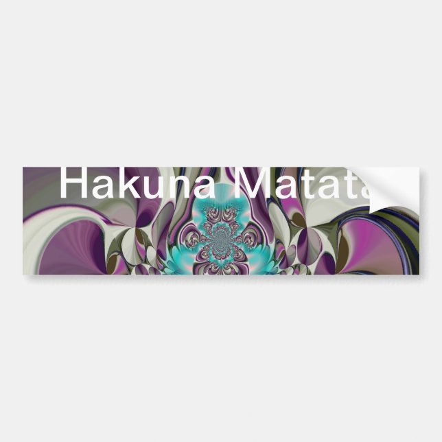 Autocollant De Voiture Hakuna Matata Hakuna Matata Dons Coeur Violet (Devant)