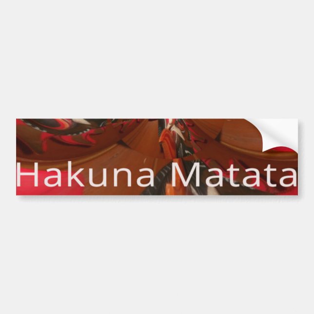 Autocollant De Voiture Hakuna Matata Halloween Masque Kaleidoscope Abstra (Devant)