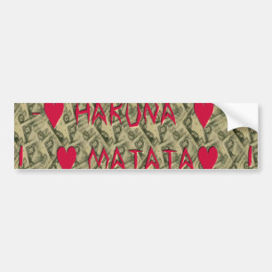 Autocollant De Voiture Hakuna Matata Talk Argent Art Design