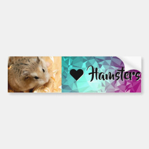 Autocollant De Voiture Hammyville - I Love Hamster