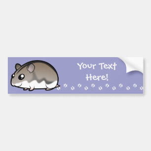 Autocollant De Voiture Hamster nain de bande dessinée