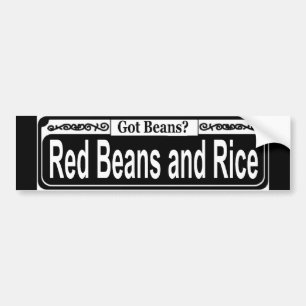 Autocollant De Voiture Haricots rouges et riz, haricots acérés, Sticker a