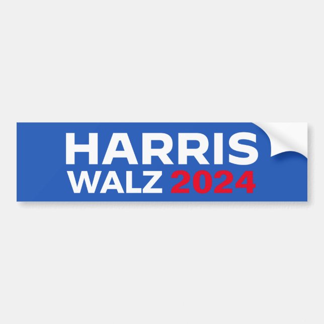 Autocollant De Voiture Harris Walz 2024 (Devant)