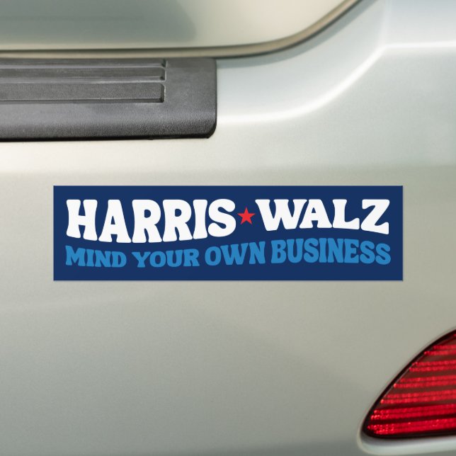 Autocollant De Voiture Harris Walz 2024 Faites attention à votre propre e (En voiture)