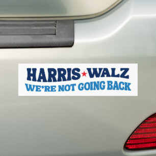 Autocollant De Voiture Harris Walz 2024 Nous ne retournons pas Retro