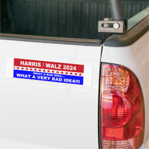 Autocollant De Voiture Harris / Walz 2024 Quelle mauvaise idée...