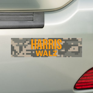 Autocollant De Voiture Harris Walz Camo 2024