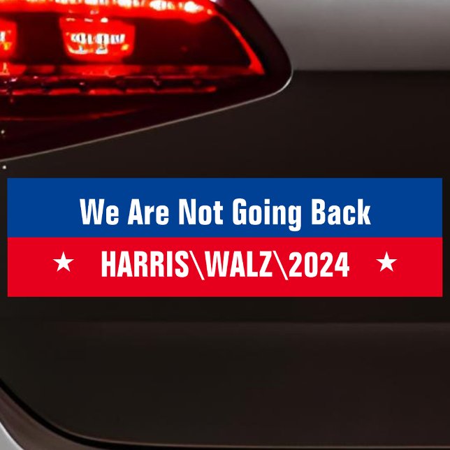 Autocollant De Voiture Harris Walz Nous Ne Retournons Pas Sur La Coutume (Créateur téléchargé)