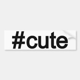 Autocollant De Voiture Hashtag # Cute