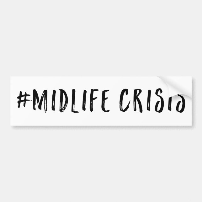 Autocollant De Voiture Hashtag Midlife Crisis Funny (Devant)