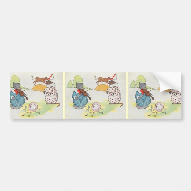 Autocollant De Voiture Hé, dupez, dupez !  Le chat et le violon (Devant)