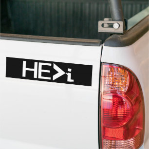Autocollant De Voiture HE>I KNEELING PRAYING - HE Greater Than i WHITE