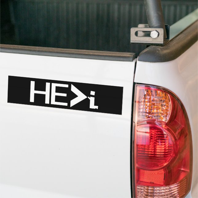Autocollant De Voiture HE>I KNEELING PRAYING - HE Greater Than i WHITE (Sur camion)