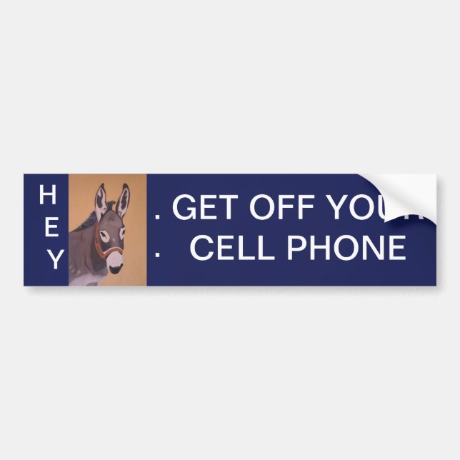AUTOCOLLANT DE VOITURE HÉ VOUS : OBTENEZ OUTRE DU TÉLÉPHONE PORTABLE (Devant)