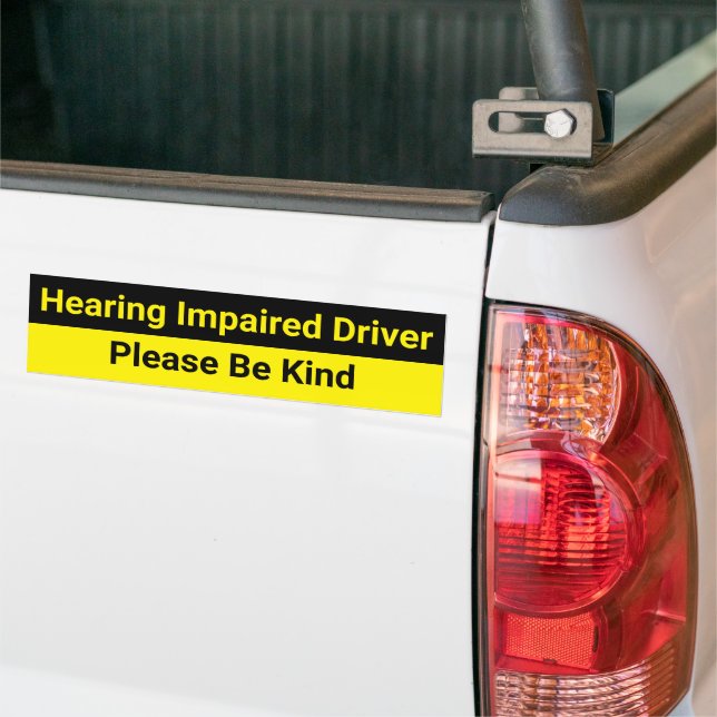 Autocollant De Voiture Hearing Impaired Driver Warning (Sur camion)