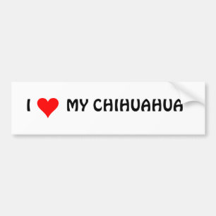 AUTOCOLLANT DE VOITURE HEART1, I        MON CHIWAWA