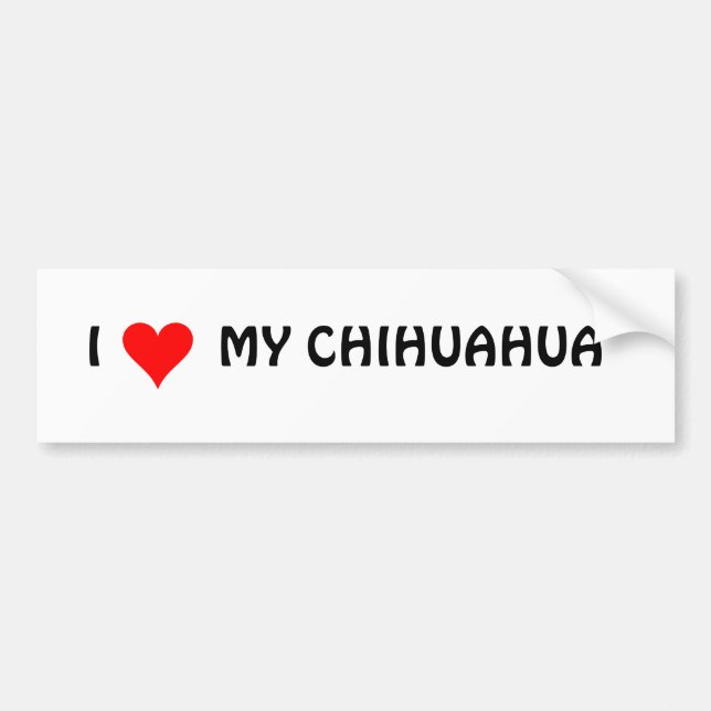 AUTOCOLLANT DE VOITURE HEART1, I        MON CHIWAWA (Devant)