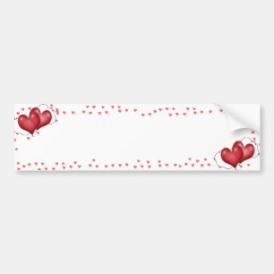 Autocollant De Voiture Heart Balloons With Little Hearts