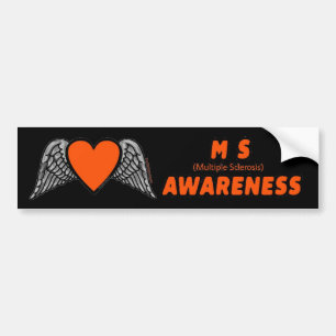 Autocollant De Voiture Heart/Wings...MS