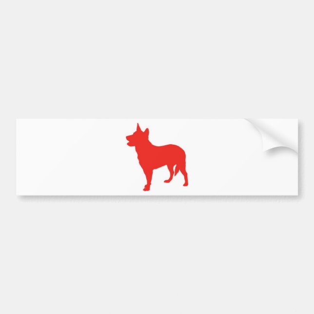 Autocollant De Voiture Heeler rouge australien (Devant)