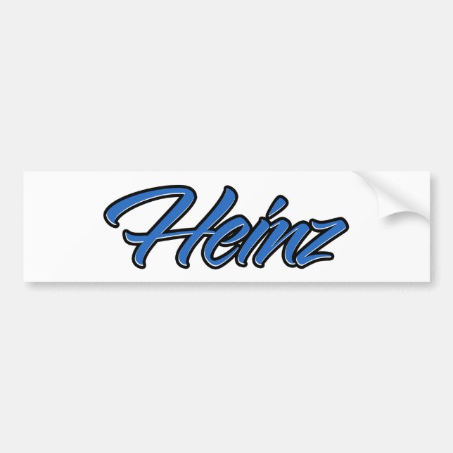 Autocollant De Voiture Heinz Nom bleu Aufkleber Autoaufkleber Sticker (Devant)