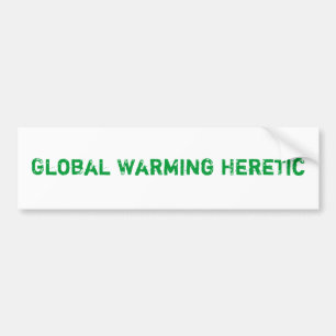 Autocollant De Voiture Hérétique de réchauffement climatique