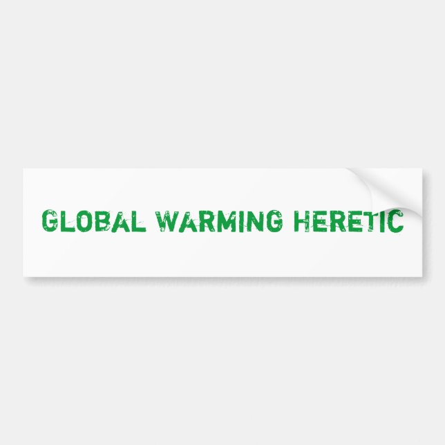 Autocollant De Voiture Hérétique de réchauffement climatique (Devant)